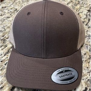 New Snap Back Brown and Tan Trucker Hat